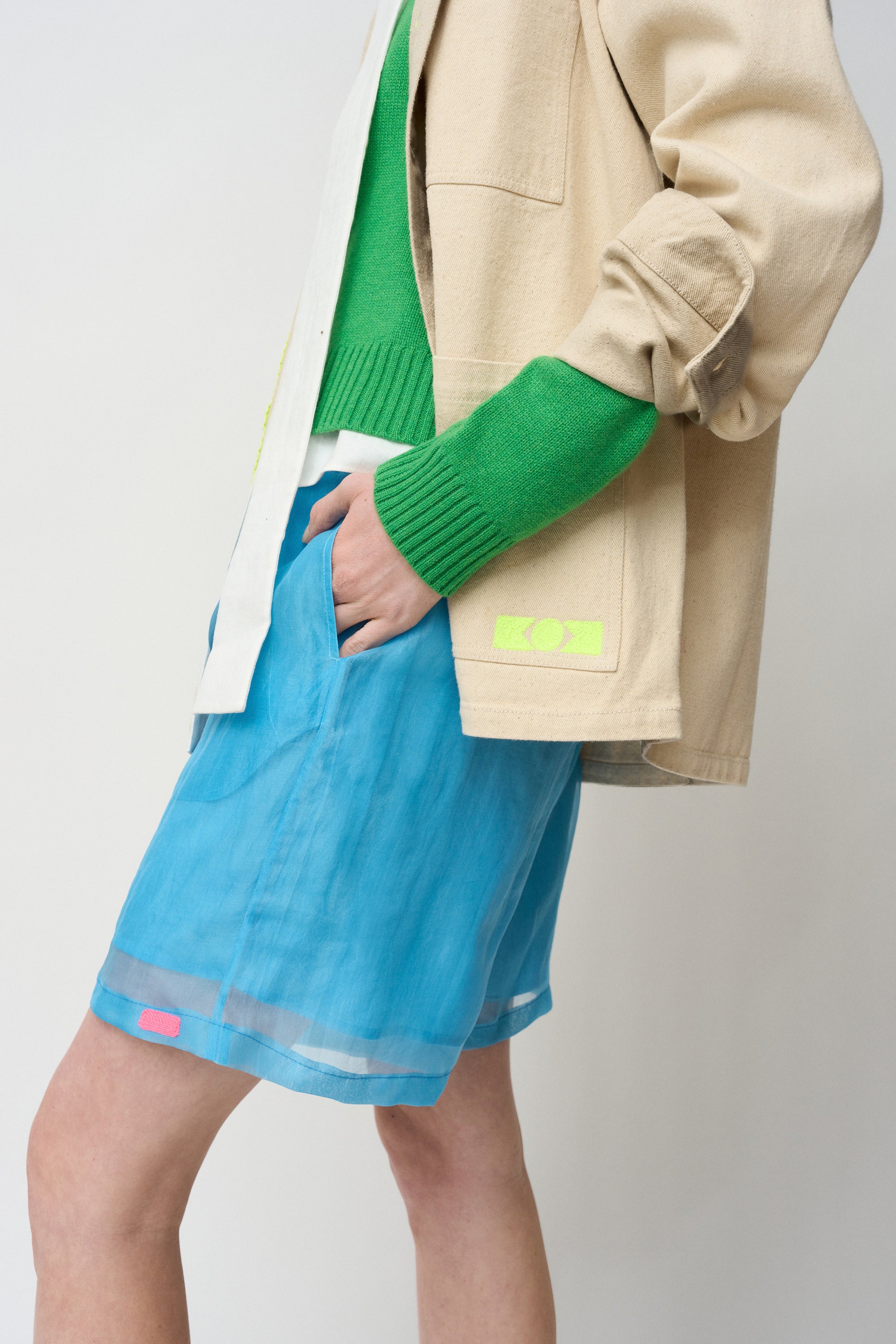Reagan Silk Organza Shorts